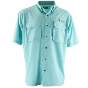 Bimini Bay Outfitters Shirt Men XXL Short Sleeve Vented Mesh Chest Pocket Button